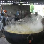 Lentil soup for lunch for all the pilgrims